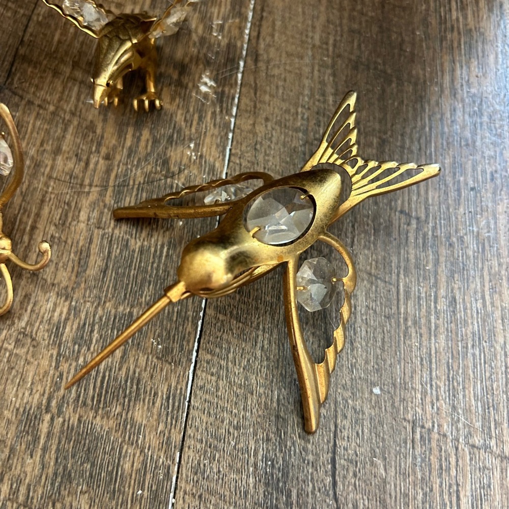 Mascot Crystal Delight 24k Gold Plated Eagle Cat 4 Vintage 1996 SunCatcher - Picture 4 of 7